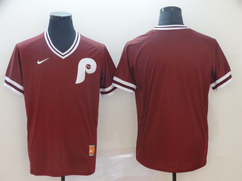 Men Philadelphia Phillies Blank Red Game Throwback Nike 2022 MLB Jersey->houston astros->MLB Jersey